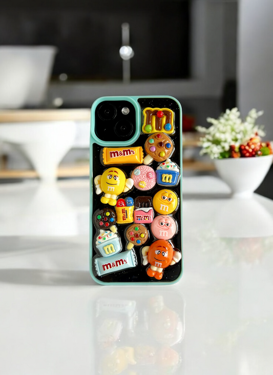 Cyan ChocoMania M&M Candy Phone Case