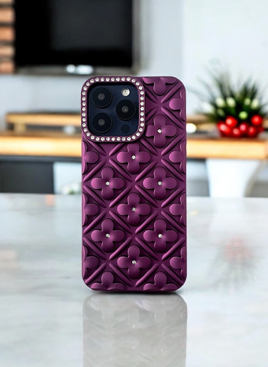 Plum Purple Blossom 3D Flower Phone Case