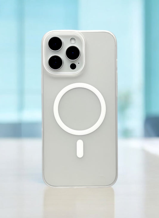 White Ring Clear Case with Anti Yellow Protection