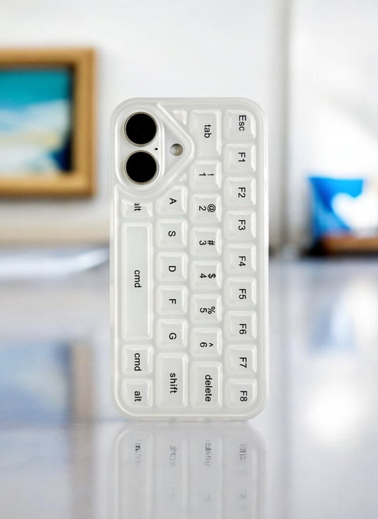 White Kawaii Keypop Phone Case