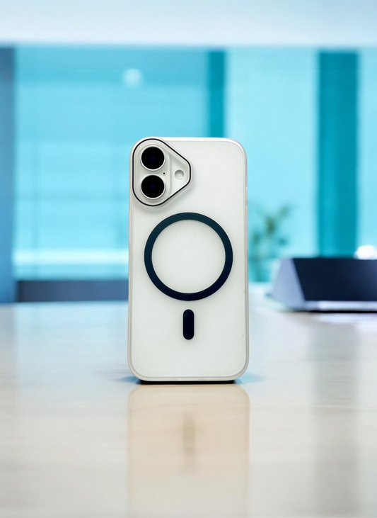 Black Ring Clear Case with Anti Yellow Protection