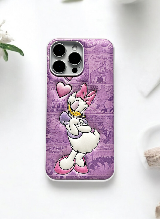 Donald Duck Soft Leather Texture Phone Case