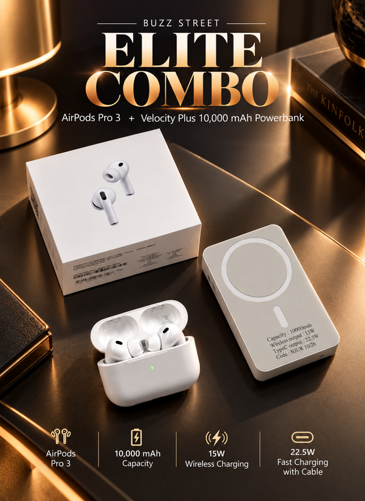 ELITE SMART COMBO- AirPods Pro 3 WITH Velocity Plus 10,000mAh Magsafe Wireless Power Bank