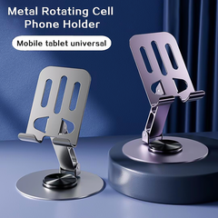 Universal Mobile Phone Stand 360 Rotation Carbon Steel Foldable Portable Holder