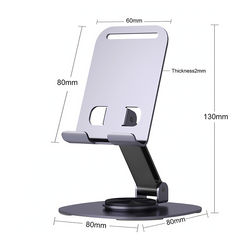 Universal Mobile Phone Stand 360 Rotation Carbon Steel Foldable Portable Holder