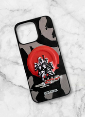 Santa Barbara Black Grey Camo Case for iPhone 15 Pro