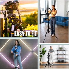 Portable 7ft Long Tripod Stand With Adjustable Mobile Holder by Buzz Street™