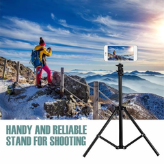 Portable 7ft Long Tripod Stand With Adjustable Mobile Holder by Buzz Street™