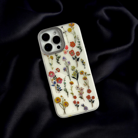 Elegant Floral iPhone Case with Colorful Wildflowers Pattern