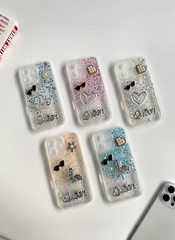 Yellow Glitter Queen Case for iPhone 16 Pro Max