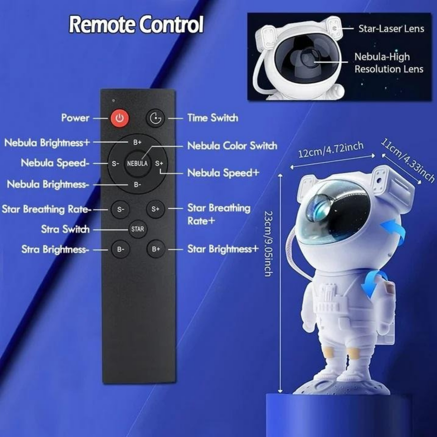 Astronaut Galaxy Projector With Remote Control