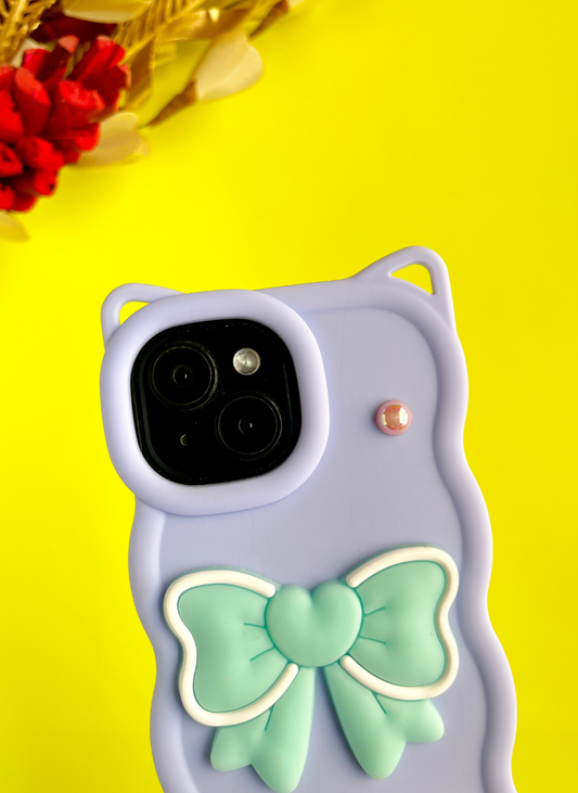 Lavender BowTied Babe Sling Case for iPhone 15
