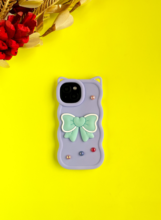 Lavender BowTied Babe Sling Case for iPhone 15