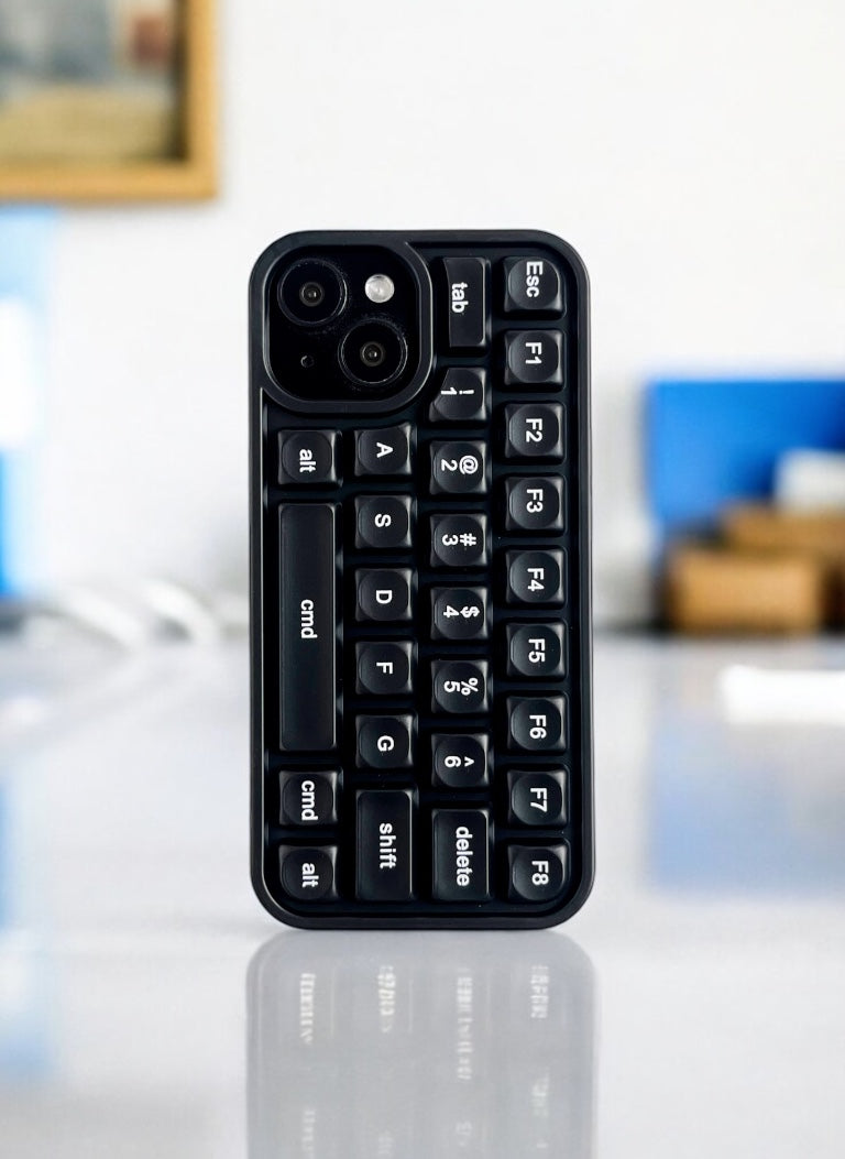 Black Kawaii Keypop Case for iPhone 15