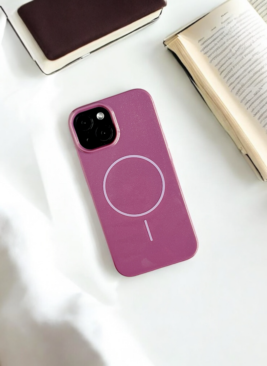 Plum Solid Silicone Case for iPhone 15