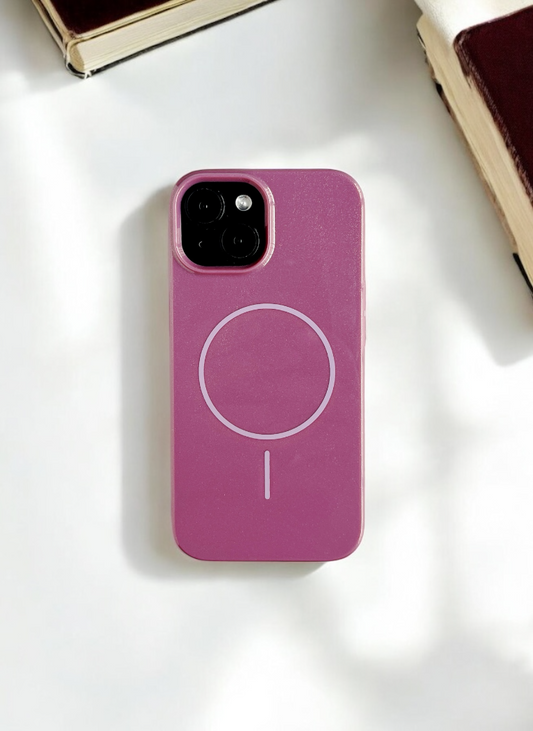 Plum Solid Silicone Case for iPhone 15