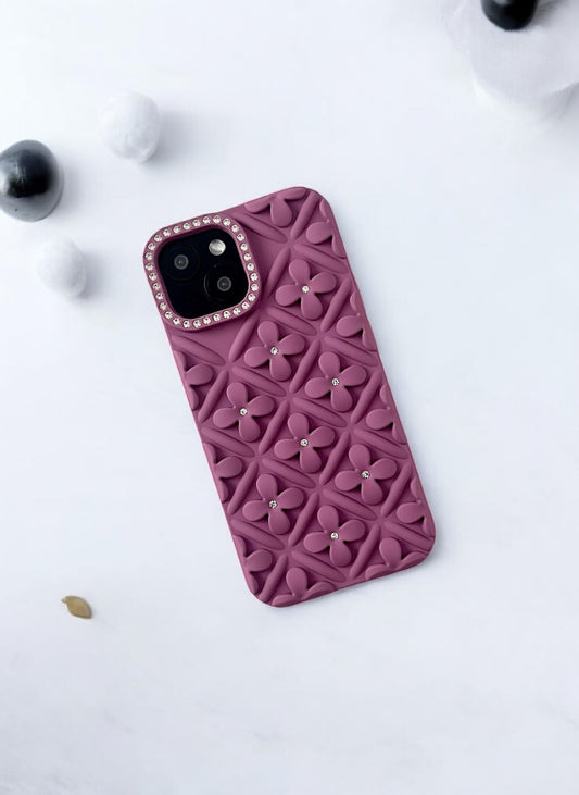 Rose Taupe Blossom 3D Case for iPhone 15