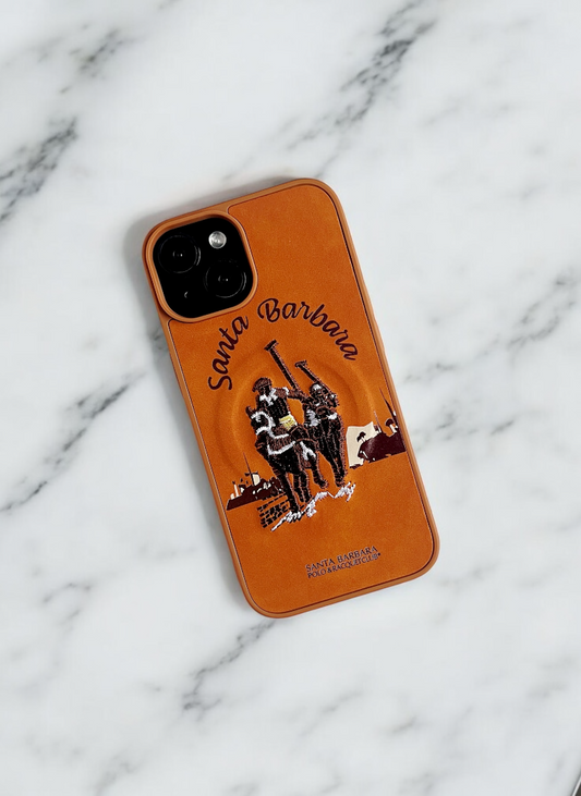 Santa Barbara Legacy Tan Embroidered Case for iPhone 16 Plus