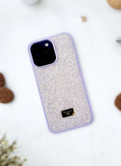 Lavender Crystal Glitter Bae Case for iPhone 15 Pro