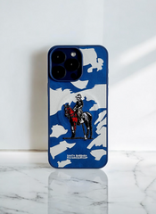 Santa Barbara Blue White Camo Case for iPhone 16 Pro