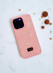Pink Crystal Glitter Bae Case for iPhone 15 Pro Max