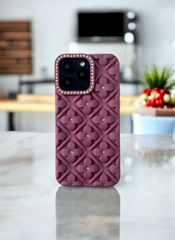 Rose Taupe Blossom 3D Flower Phone Case