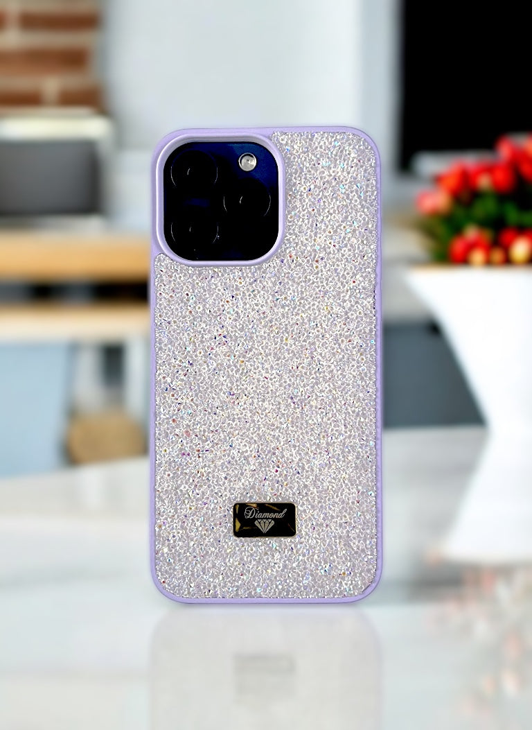 Lavender Crystal Glitter Bae Case for iPhone 15 Pro