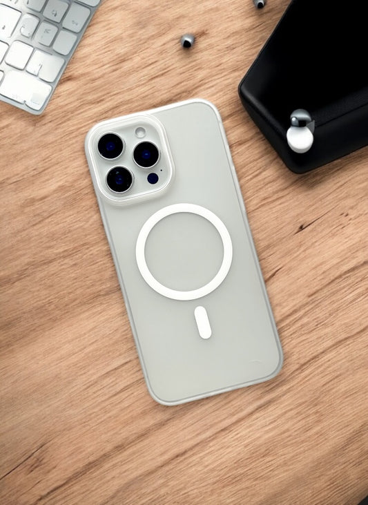 White Ring Clear Case with Anti Yellow Protection