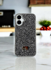 Grey Crystal Glitter Bae Case for iPhone 16 Plus