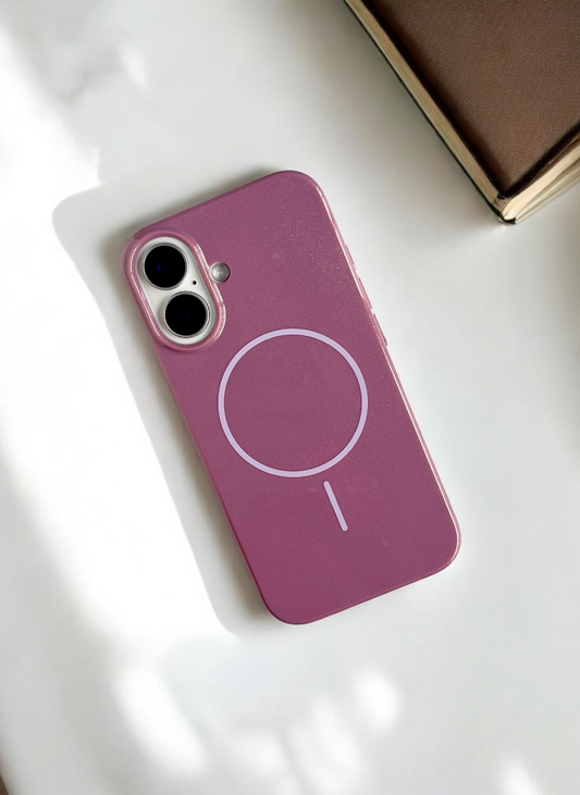 Plum Solid Silicone Case for iPhone 16 Plus