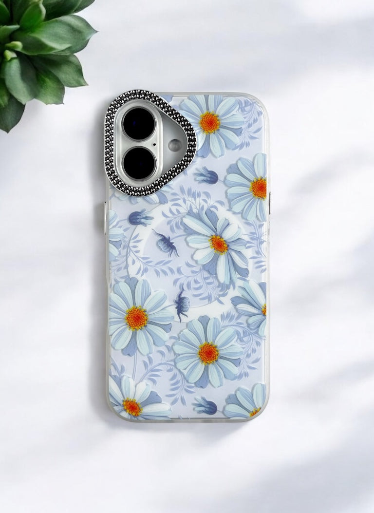 Daisy Dream Blue Floral Case for iPhone 16