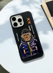 Nimmy Black Gorilla Embroidery Case for iPhone 15 Pro Max