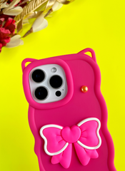 Pink BowTied Babe Sling Case for iPhone 16 Pro