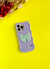 Lavender BowTied Babe Sling Case for iPhone 16 Pro