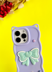 Lavender BowTied Babe Sling Case for iPhone 16 Pro