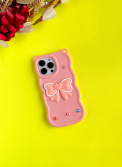Baby Pink BowTied Babe Sling Case for iPhone 15 Pro Max