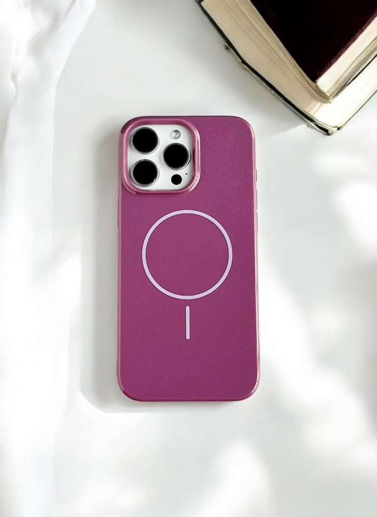 Plum Solid Silicone Case for iPhone 15 Pro Max