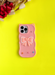 Baby Pink BowTied Babe Sling Case for iPhone 15 Pro Max