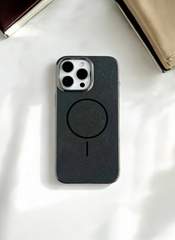 Black Solid Silicone Case for iPhone 15 Pro