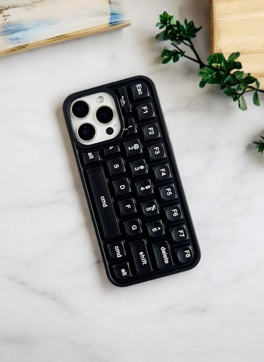 Black Kawaii Keypop Case for iPhone 15 Pro Max