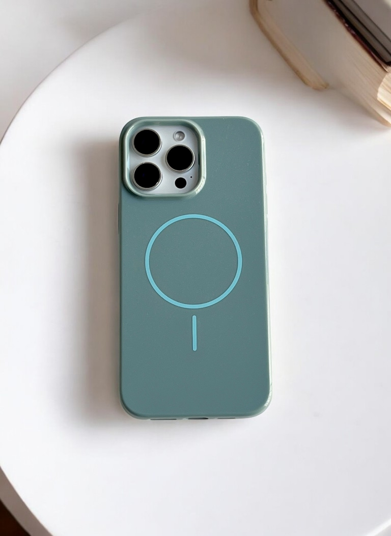 Morning Mist Solid Silicone Case for iPhone 15 Pro