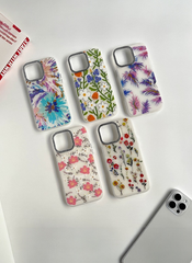 Elegant Floral Bliss Phone Case- Red & White Flowers