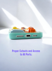 Cyan ChocoMania M&M Candy Case for iPhone 16 Pro