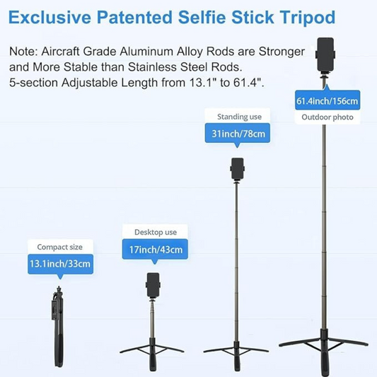 Q05 Bluetooth Selfie Stick Foldable Multi-Functional Tripod