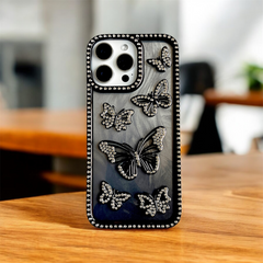 Butterfly Design Black Color Case for iPhone