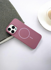 Plum Solid Silicone Case for iPhone 15 Pro Max