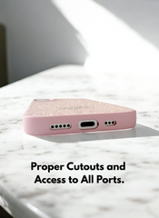 Soft Pink Crystal Glitter Bae Case for iPhone 16 Plus