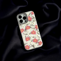 Elegant Floral Bliss Phone Case- Red & White Flowers