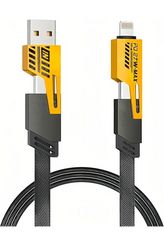 4 in 1 fast Charging Cable, USB-A to Type-C, Compatible with and All Phones & Laptops, 27W Max PD