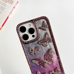 Butterfly Design Pink Color Case for iPhone